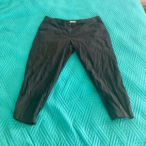 Eileen Fisher Black Calf-Length Trousers